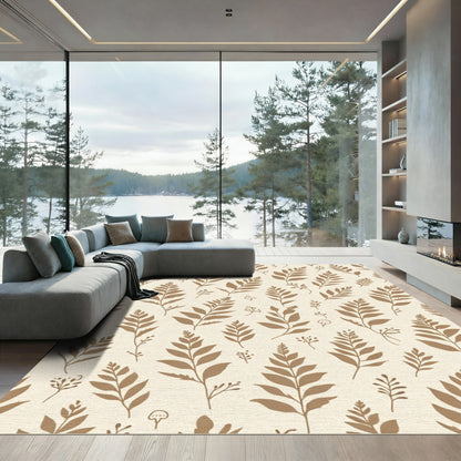 Brown Botanical Branch Meadow Rug