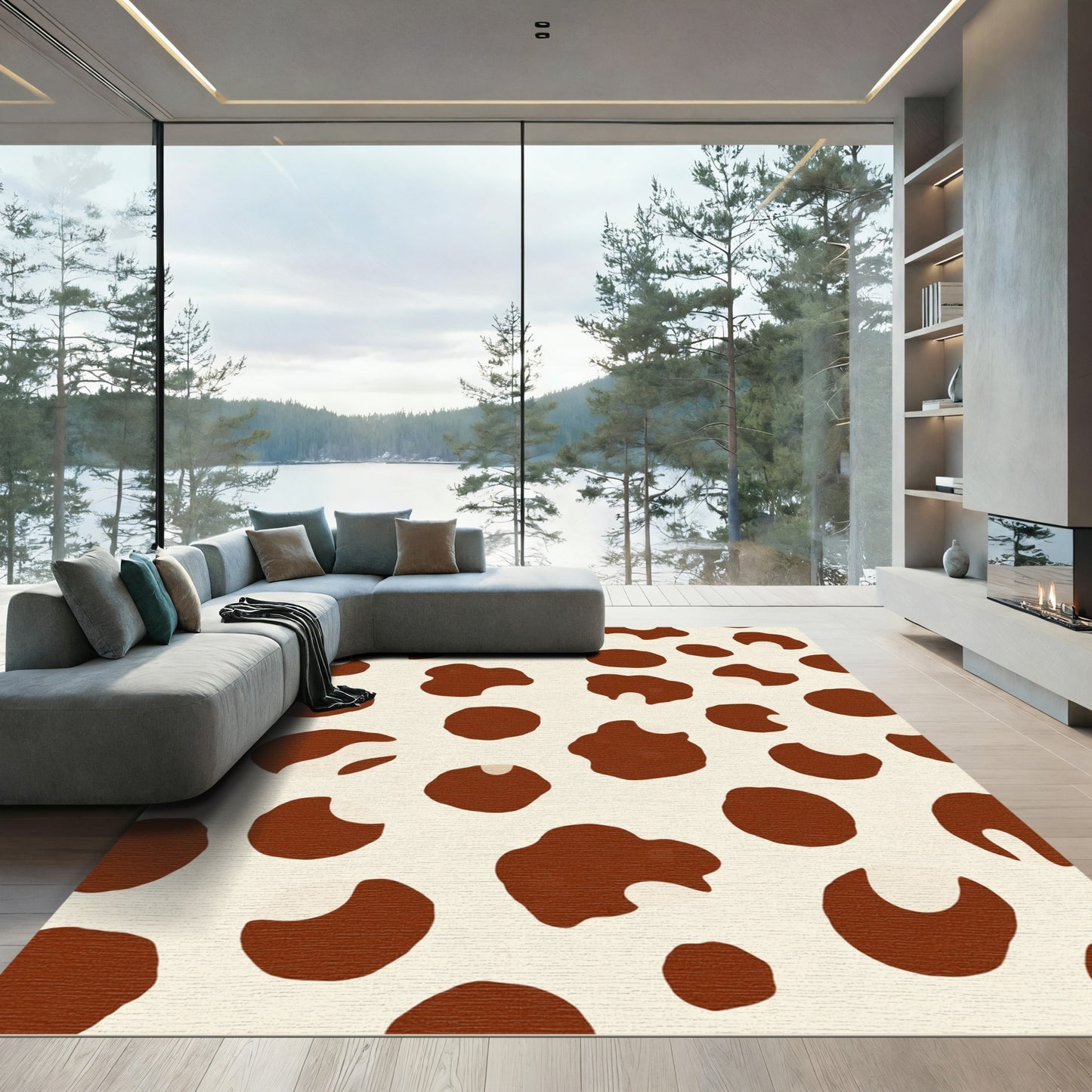 Chocolate Milk Spotty Texture Rug