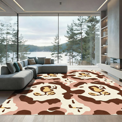 Chic Leopard Spots Camouflage Rug