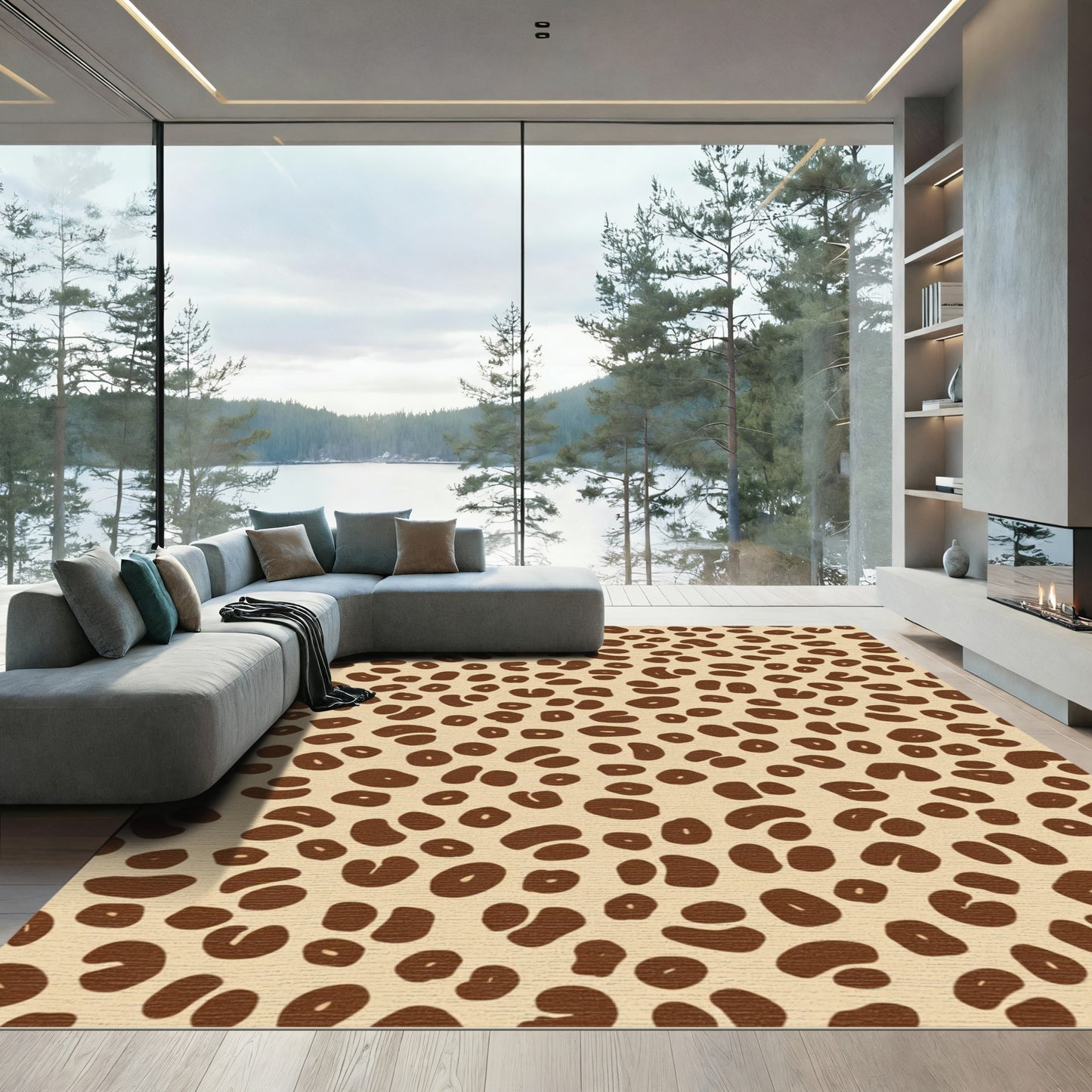 Tan Animal Spots Rug
