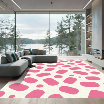 Hot Pink Blob Scatter Rug