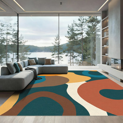 MidCentury Blended Organic Shapes Rug