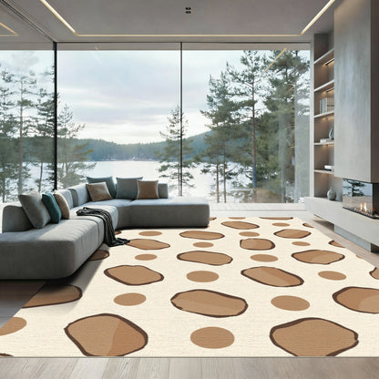 Brown Speckled Pebble Organic Rug