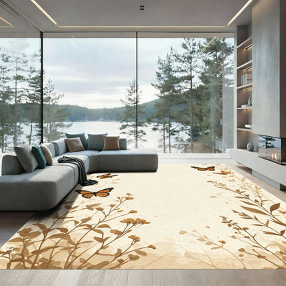 Monarch Butterflies On Sepia Branches Rug