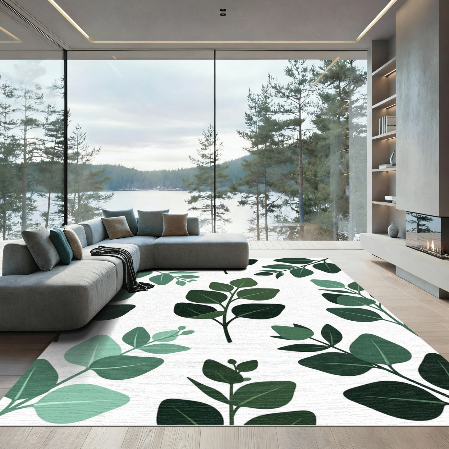 Eucalyptus Leaf Botanical Garden Rug