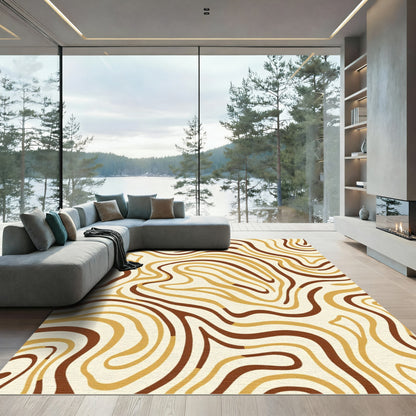 Earthy Tones Organic Swirls Rug