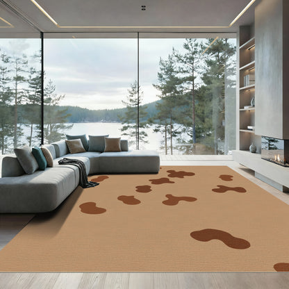 Brown Spotty Abstract Rug