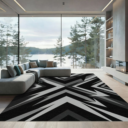 Monochromatic Jagged Arrow Composition Rug