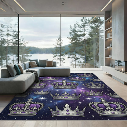 Royal Purple Crown Nebula Art Rug
