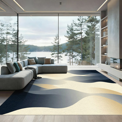 Abstract Sandy Dunes Landscape Rug
