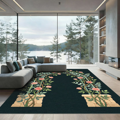 Blush Pink Rose Garden Arch Rug