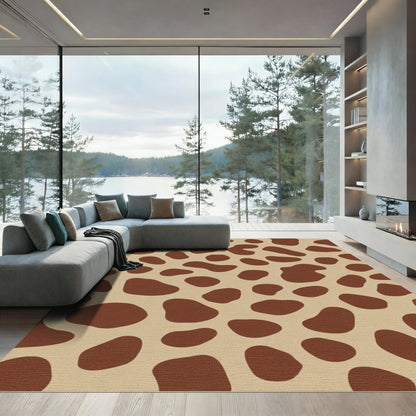 Natural Brown Giraffe Spots Rug