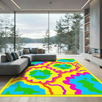 Groovy Psychedelic Blob Abstract Rug
