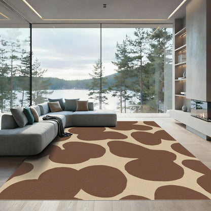 Brown and Beige Organic Spots Rug