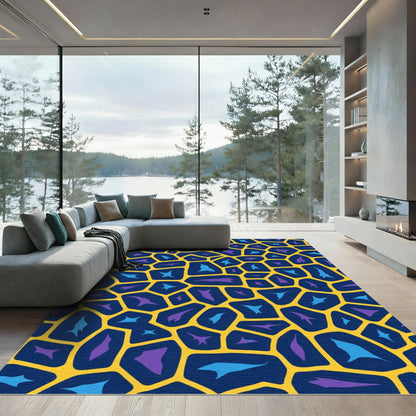 Bold Geometric Animal Skin Rug