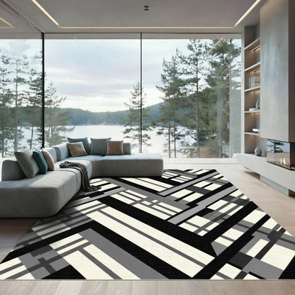 Monochromatic Intersecting Stripe Composition Rug