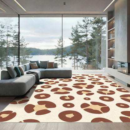 Caramel Leopard Spots Composition Rug