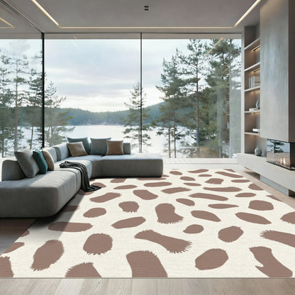 Brown Spot Animal Print Rug