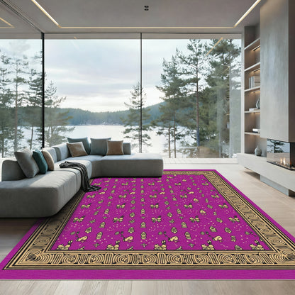 Purple Whimsical Carousel Horse Scatter Rug