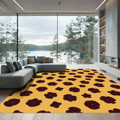 Amber Floral Scatter Rug