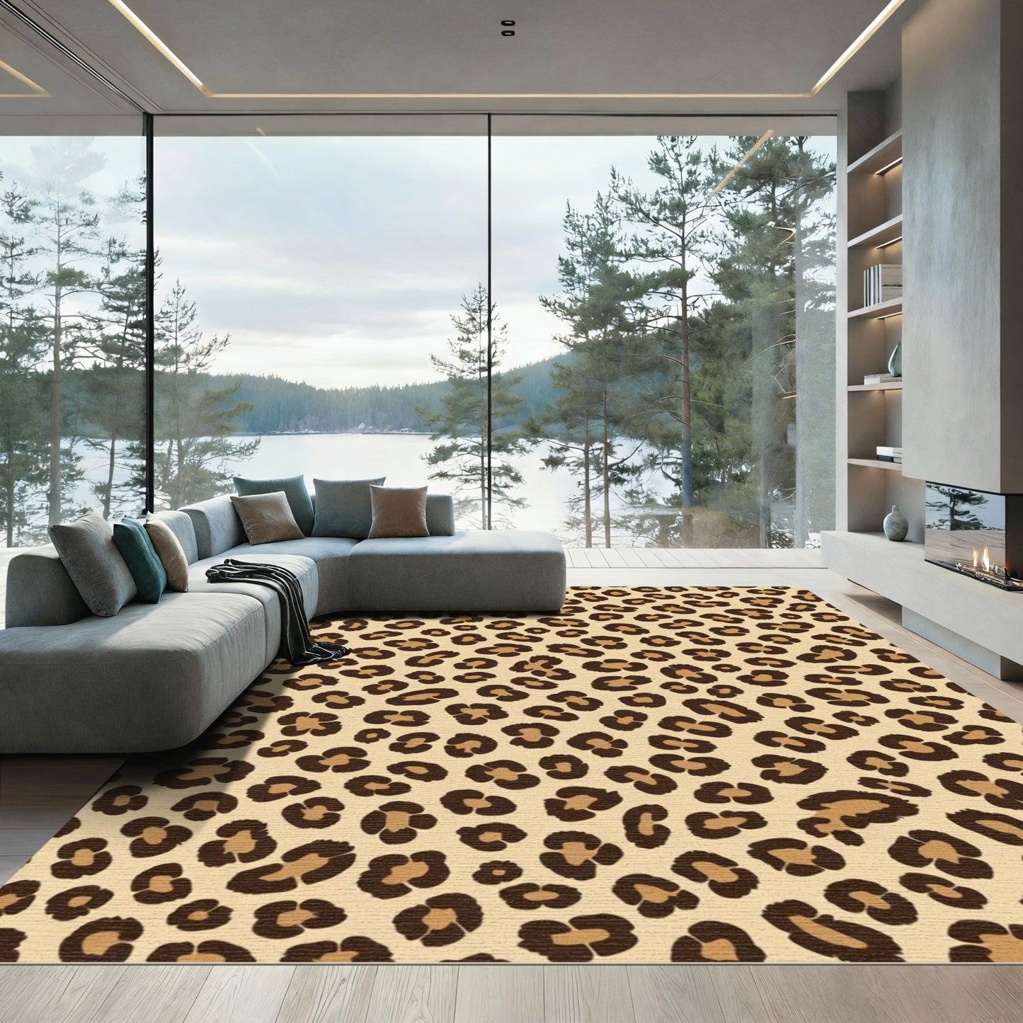 Savanna Brown Animal Print Rug