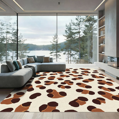 Brown Spotted Animal Print Rug