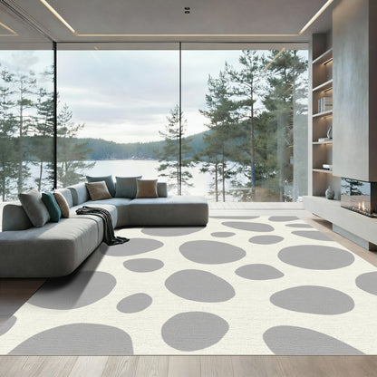 Gentle Gray Organic Blob Rug