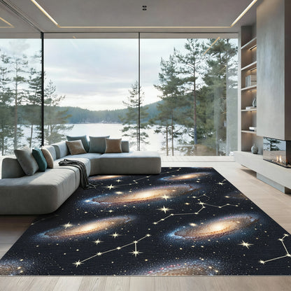Cosmic Celestial Galaxy Stars Sky Rug