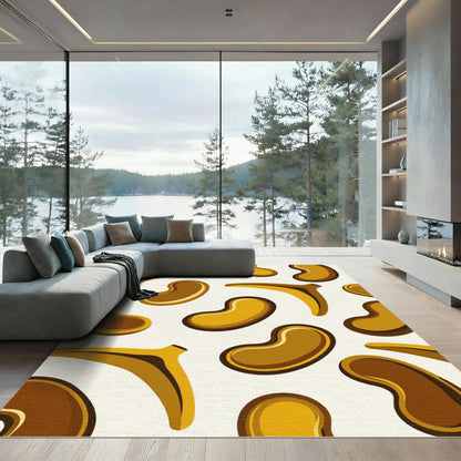 Abstract Golden Bean and Banana Geometric Rug