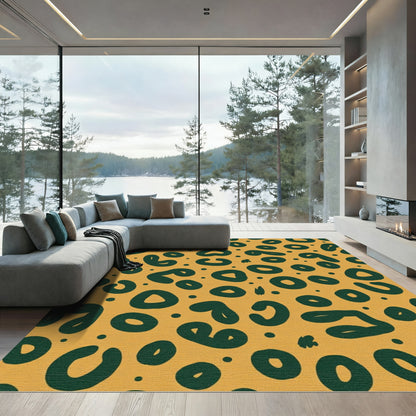 Golden Spotted Leopard Spots Rug