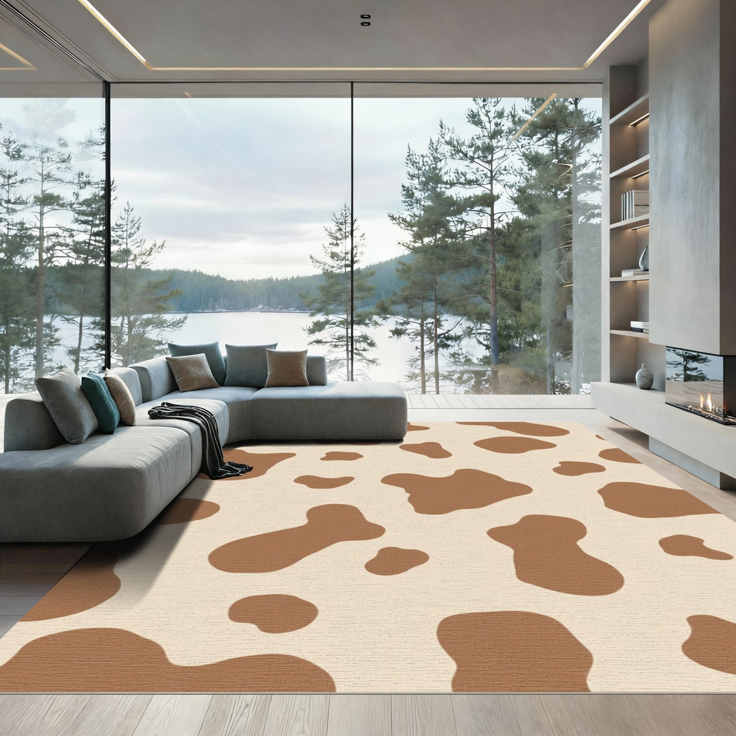 Taupe Spotted Camouflage Harmony Rug
