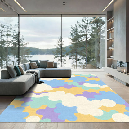 Pastel Cloudscape Abstract Composition Rug