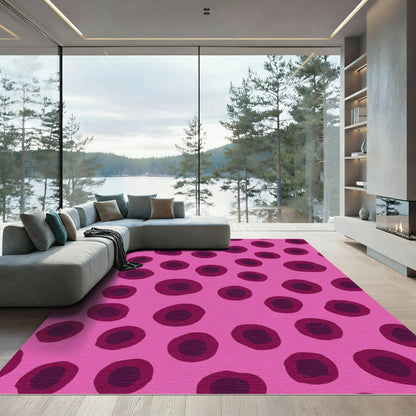 Pink Purple Polka Dot Rug