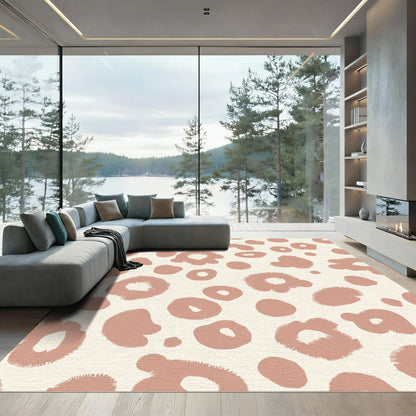 Rose Gold Cheetah Spots Rug
