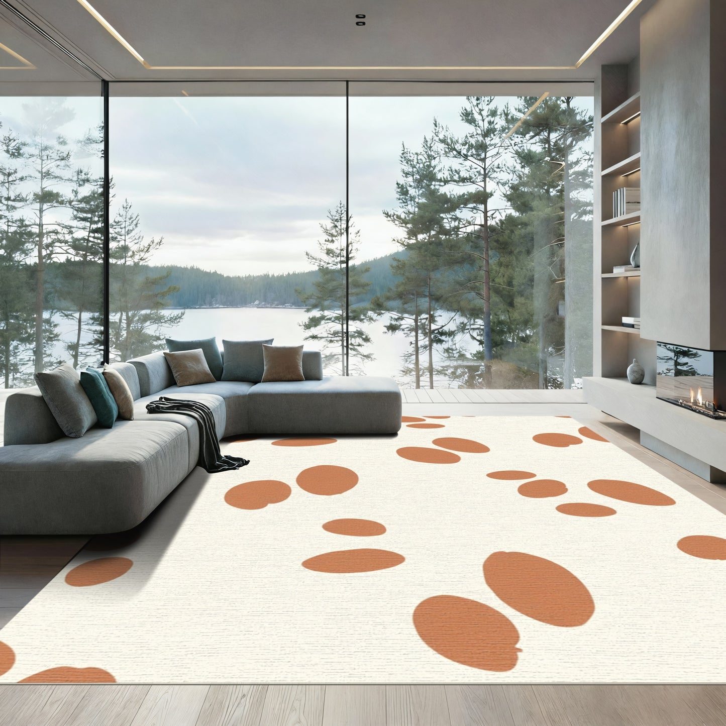 Earthy Spot Scatter Rug