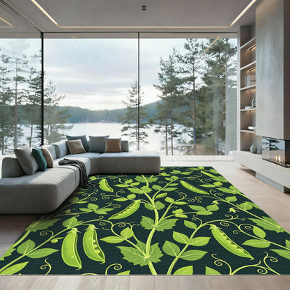 Botanical Pea Vine Dark Slate Rug