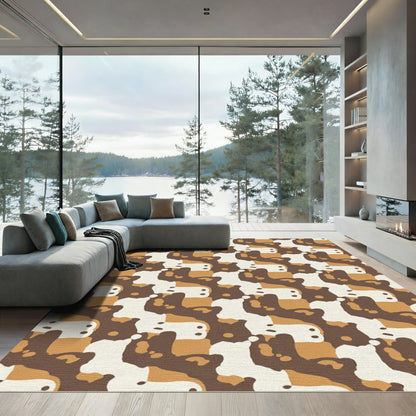 Earthy Tones Camouflage Tessellation Rug