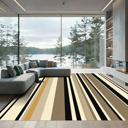Earth Tones Vertical Striped Rug