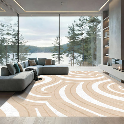Neutral Swirl Organic Flow Rug