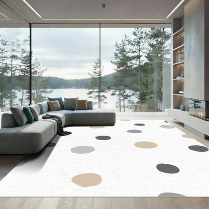 Neutral Tone Irregular Dot Placement Rug