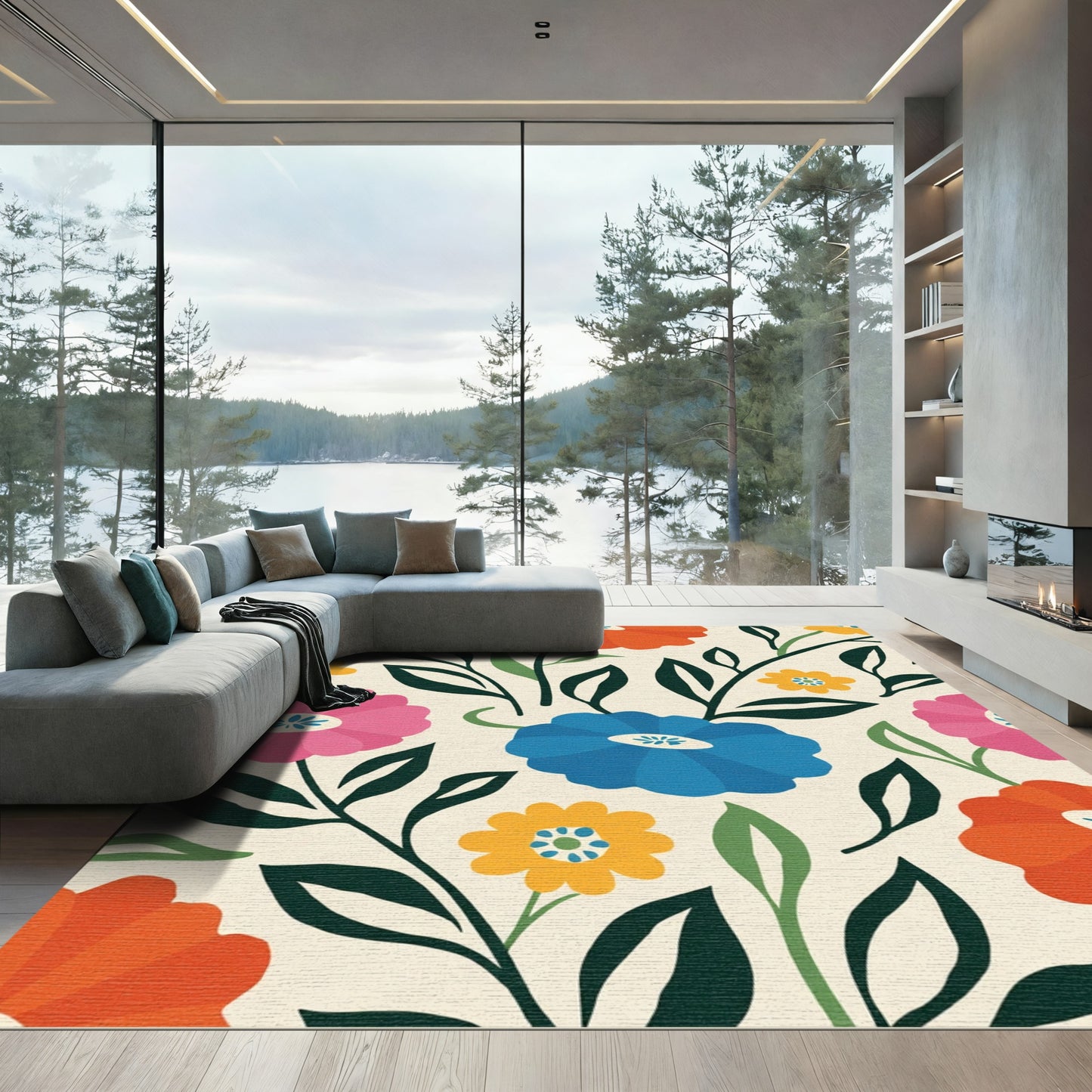 Joyful Garden Floral Medley Rug