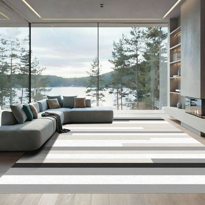Warm Neutral Horizontal Block Rug
