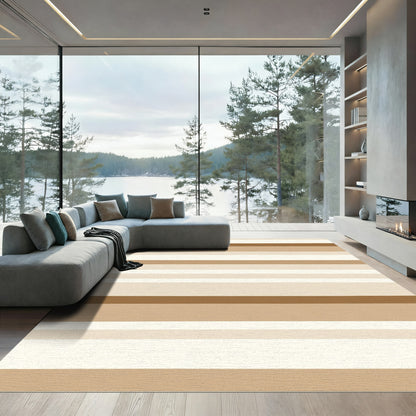 Neutral Tone Horizontal Stripe Rug