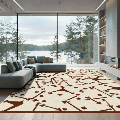 Brown Abstract Arrow Play Rug