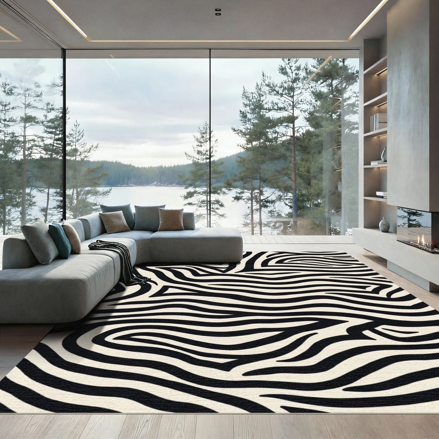 High Contrast Animal Print Rug