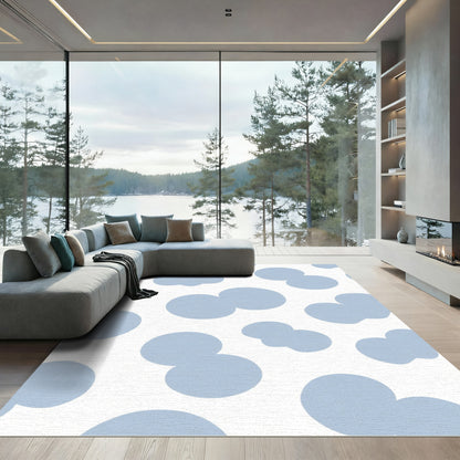 Pastel Blue Cloudscape Forms Rug