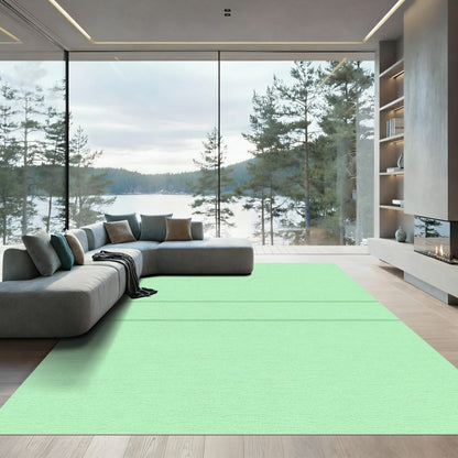 Soft Mint Horizontal Stripe Rug