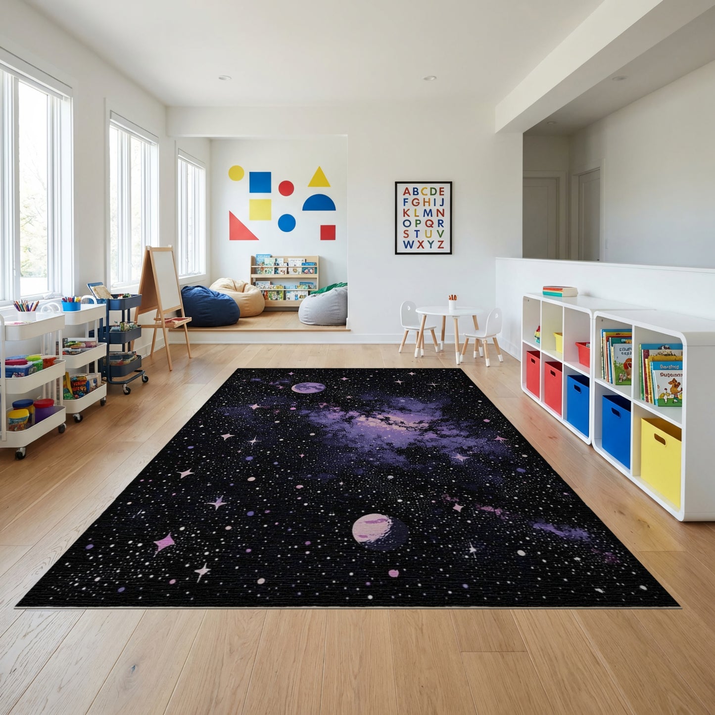 Starry Purple Nebula Cosmic Rug