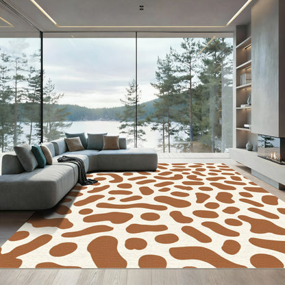 Brown Spotted Organic Blob Harmony Rug