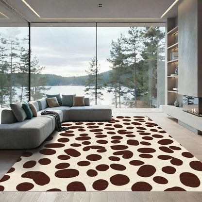 Brown Spot Cream Organic Field Rug